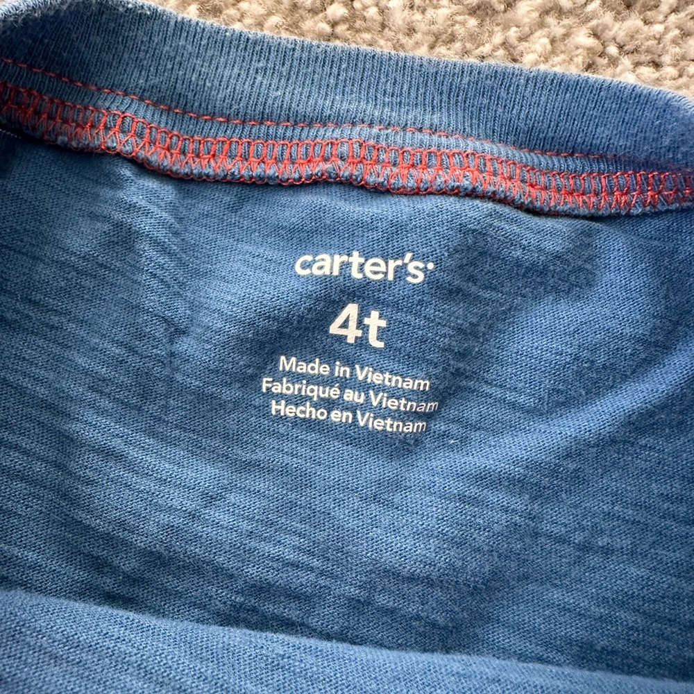 Carter’s boys long sleeve shirt blue Been There Dunked That. Basketball 4T - Picture 2 of 2